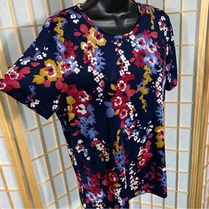 Jaclyn Smith Stretchy Floral Tee